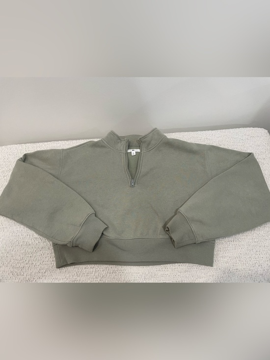 bp Sweaters - bp Olive Green Quarter-Zip V-Neck Sweater